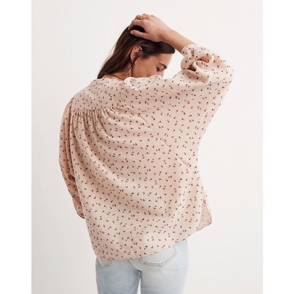 Madewell Tops - peasant top in delicate floral